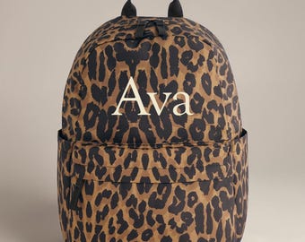 Custom Leopard Backpack - Small