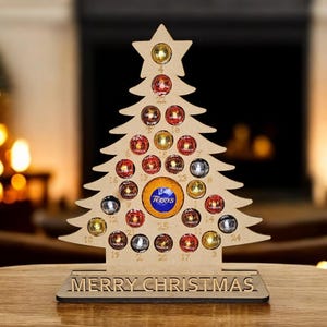 Personalized Christmas Countdown Calendar | Reusable MDF Decor