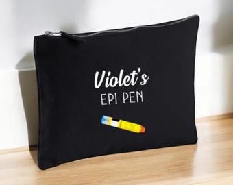 Personalised Epi pen Cotton Canvas Bag - Tracked delivery