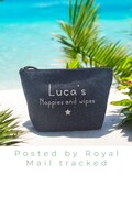 Personalised Felt Baby Nappy Bag | snack | spare clothes | hospital | clean bum kit | organiser | Tracked postage