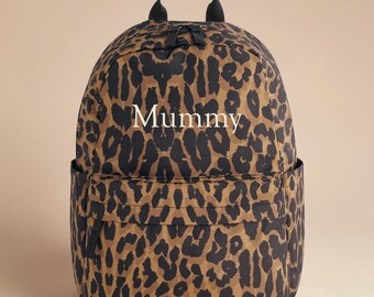 Custom Leopard Backpack - Large