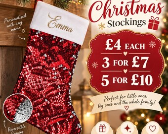 Personalised Sequin Christmas Stocking