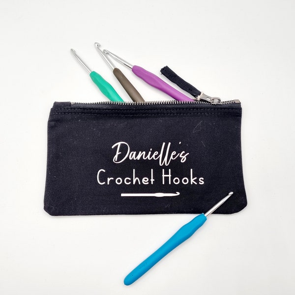 Personalised Crochet hook Cotton Canvas Bag gift