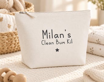 Personalised Grey Star Baby Nappy Bag | Large Nappy Organiser