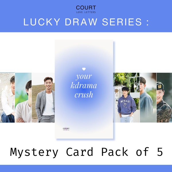 Your K-DRAMA Crush Lucky Draw Fan Made Photocards I Park Seojoon Photo Card I Choi Wooshik I Park Bogum I Hyun Bin I Lee Junho Korean Actors