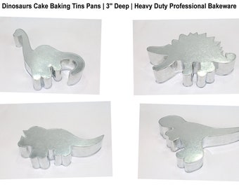 Dinosaurs Shape Novelty Cake Baking Tins Pans Bakeware Pro - 3" Deep