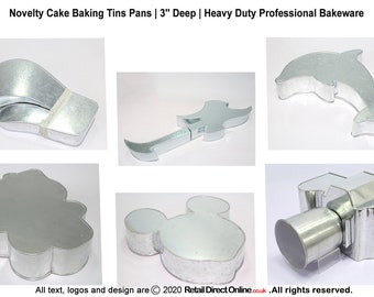 Novelty Birthdays Shapes Cake Baking Tins Pans Bakeware Professional Heavy Duty
