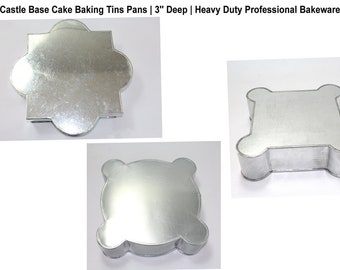 Castle Base Shape Novelty Cake Baking Tins Pans Bakeware Pro Deep 3''