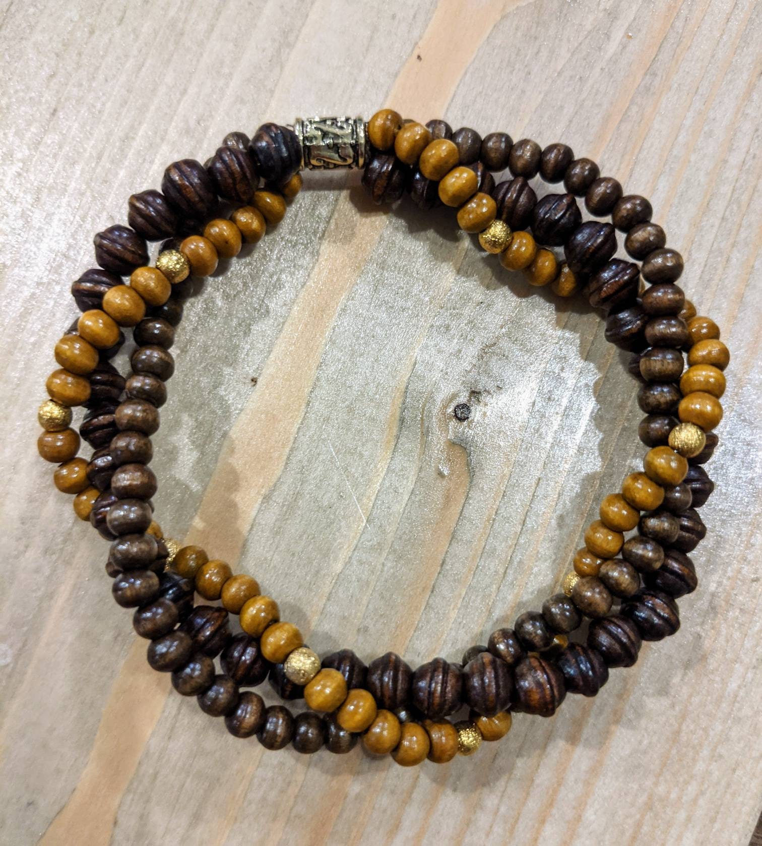 Wooden bead bracelet Etsy