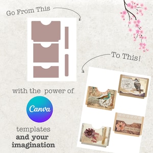 Canva Frames for Junk Journal Pockets, Ephemera Packs, Canva Template for Junk Journal Supplies, Scrapbook Templates Digital Ephemera