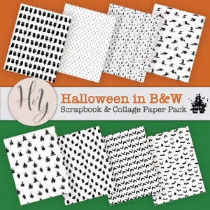 Halloween Decoupage Paper, Collage papers, Wrapping Paper, Digital Paper Witch Black Cat Bats, Decoupage Supplies, Scrapbook Paper Halloween