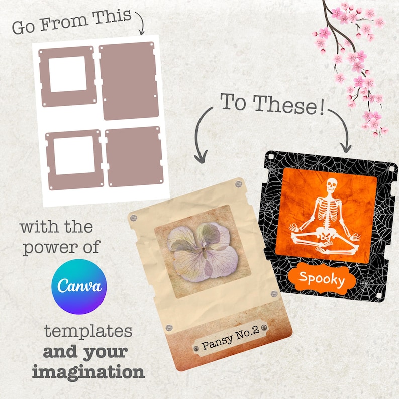 Canva Template Specimen Slides Junk Journal Template Create Etsy