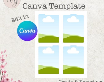 Canva Frames Template for File Folders, Junk Journal supplies, Create a Canva Journal, Templates, folders for Junk Journal, Handmade Journal