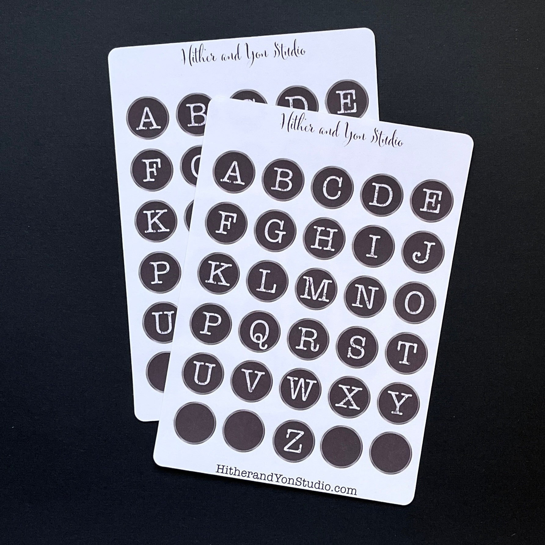 Typewriter Stickers, Typewriter Keys Sticker Sheets, Alphabet Stickers ...