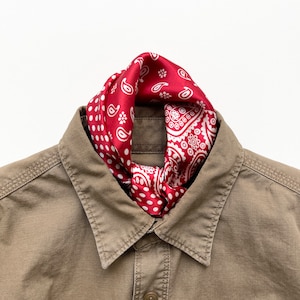 Bandana classique en soie à motif cachemire à pois femmes hommes, foulard en soie, foulard pour homme, foulard en soie, foulard pour cheveux en soie, foulard en soie image 3