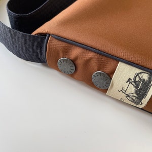 Stylish unisex vegan messenger bag women&men, vegan crossbody bag, mens messenger bag, mens crossbody bag, nylon crossbody bag Brown