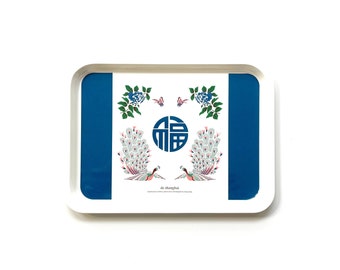 Unique vintage plastic tray, melamine tray, Art Deco tray, Chinese wedding tray, Chinese New Year decorations