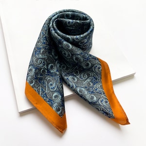 Back in stock soon Classic mens silk scarf, mens neckerchief, silk neckerchief men, silk neck scarf, silk scarf men, silk bandana men image 3