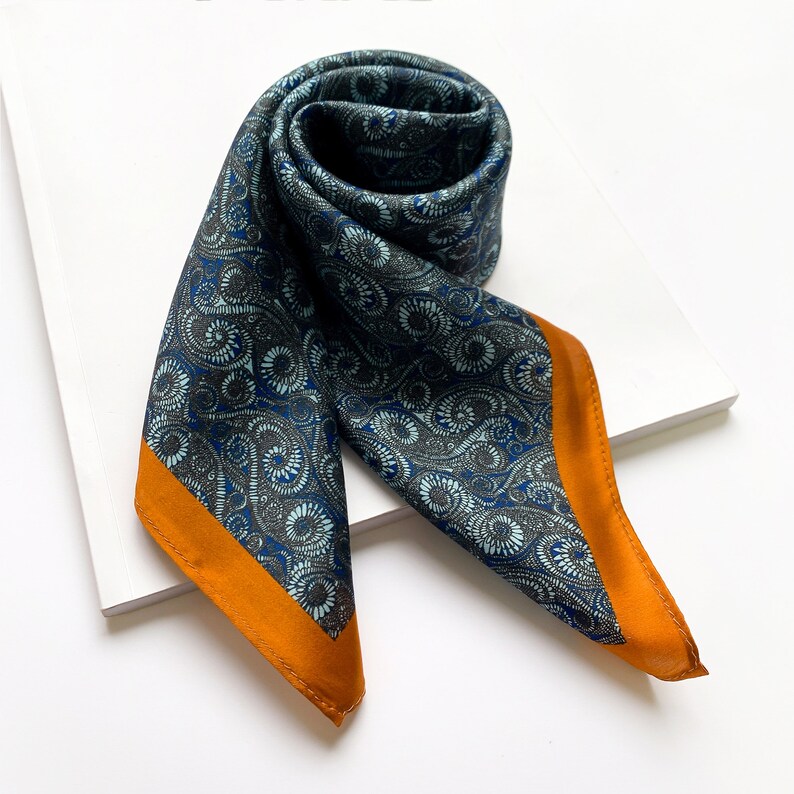 Foulard en soie pour homme classique, foulard pour homme 100 % soie, foulard en soie pour homme, foulard en soie pour homme, foulard en soie pour homme, bandana en soie pour homme, foulard en soie image 3