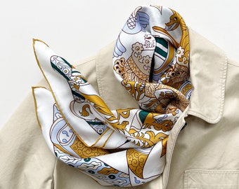 90cm Classic large silk scarf women&men, large square scarf, silk head scarf, silk hair scarf, silk neck scarf, silk twill scarf
