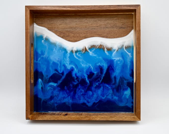 Resin Wave Square Tray