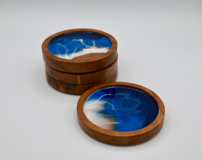 Resin Wave Coaster Set
