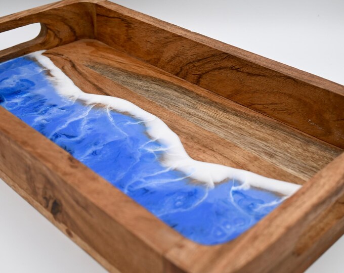 Resin Wave Tray with Handles