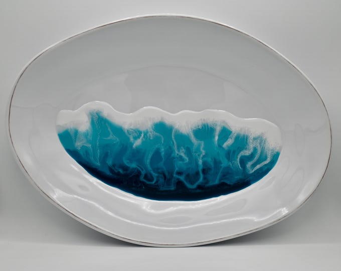 Resin Wave Oval Malomine Tray