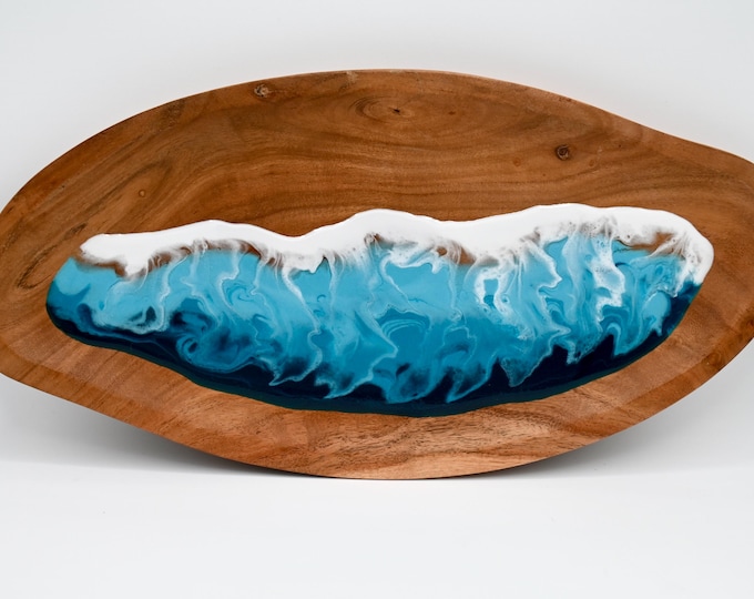 Resin Wave Oval Tray
