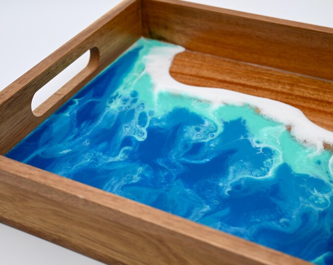 Resin Wave Square Tray