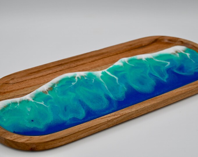 Resin Wave Oval Tray