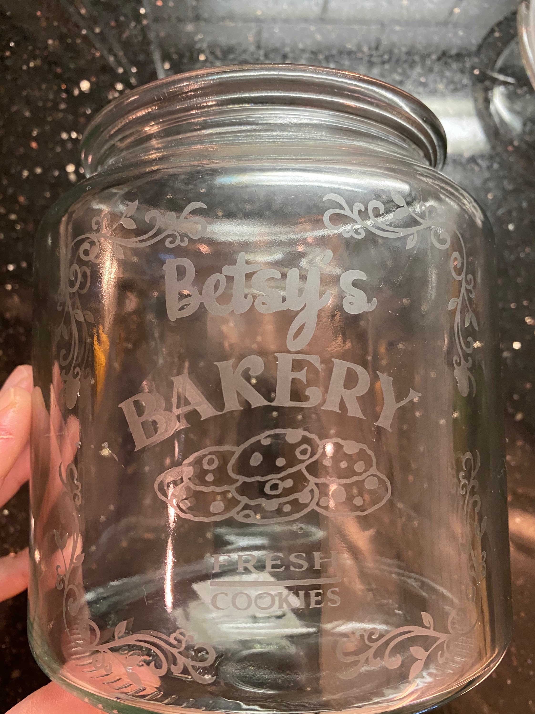 Personalized Cookie Jar, Teacher Gift, Custom Baked Goods Glass Jar