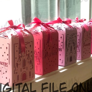Princess party favor, castle,gift box, princess lantern box, princess party, download, PNG,make with Cricut,High Resolution Digital Download