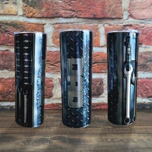 Stainless Steel Dad Tool box 20oz Tumbler with straw, Custom Father Gift, Mechanic, Handy, I’ll Fix It, Personalized Cup