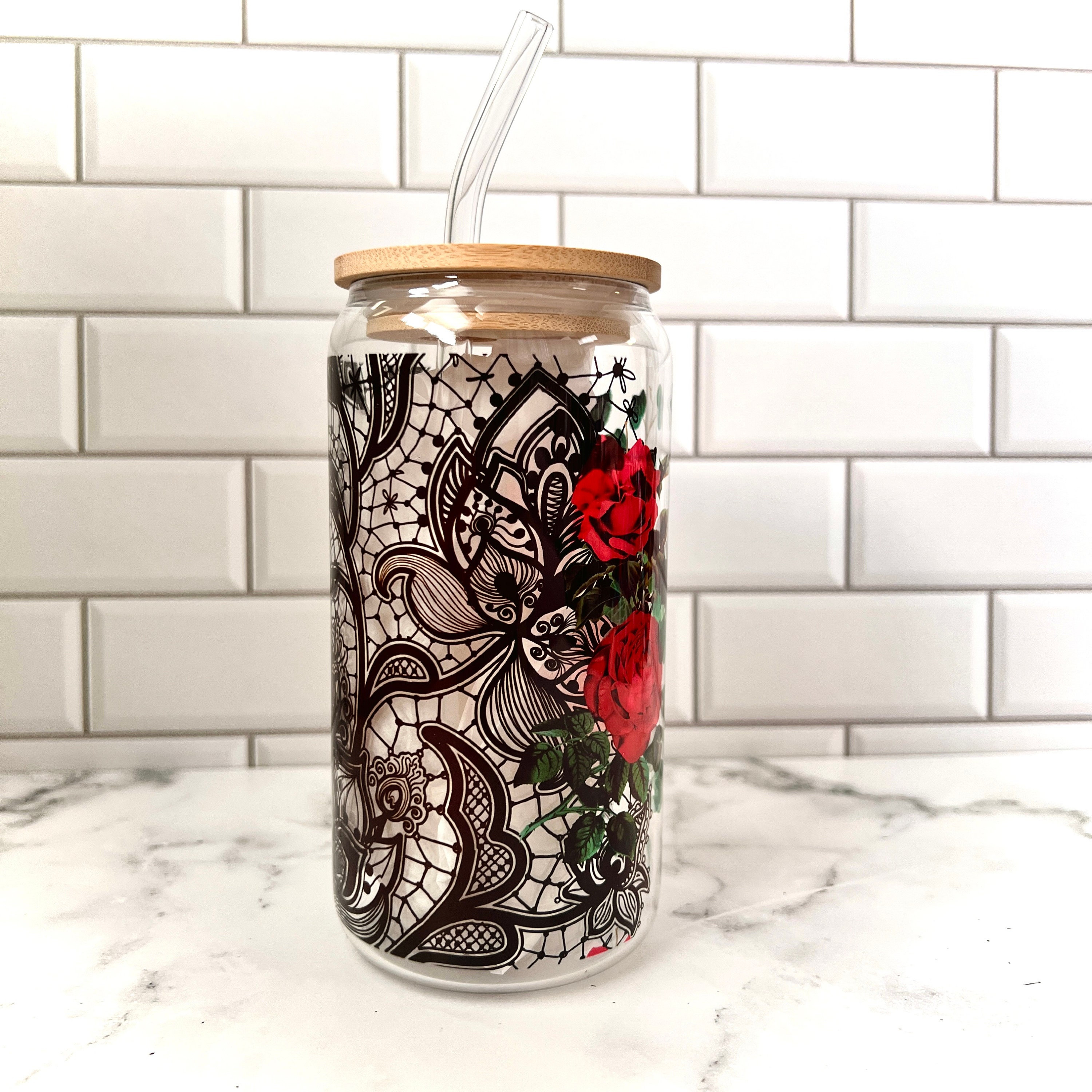 GSPY Aesthetic Flower Cups With Lids and Straws - Iced Coffee Glasses,  Tumblers for Birthdays, Chris…See more GSPY Aesthetic Flower Cups With Lids  and