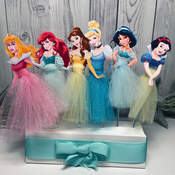 Princess Tulle Cupcake Toppers, Princesses, Princess Party, Princess Tulle Skirts, Princess Theme Party, OG Princesses,
