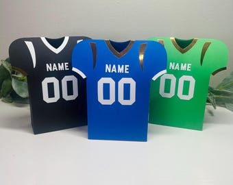 Football Jersey Favor Boxes: Personalized Sports Party Gift Boxes