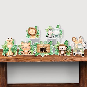 Safari Centerpieces, Baby Animal Centerpieces, Safari table decorations, Baby Shower Decor, First birthday party decorations, Wild One, Baby