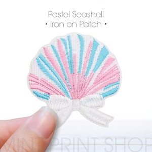 Pastel Seashell Embroidery Patch