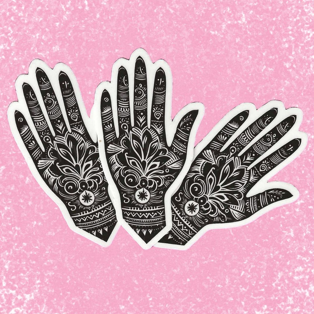 Hand Sticker Vinyl Decal - Etsy