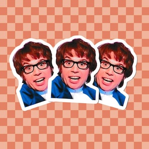 Austin Powers face Sticker Vinyl Decal