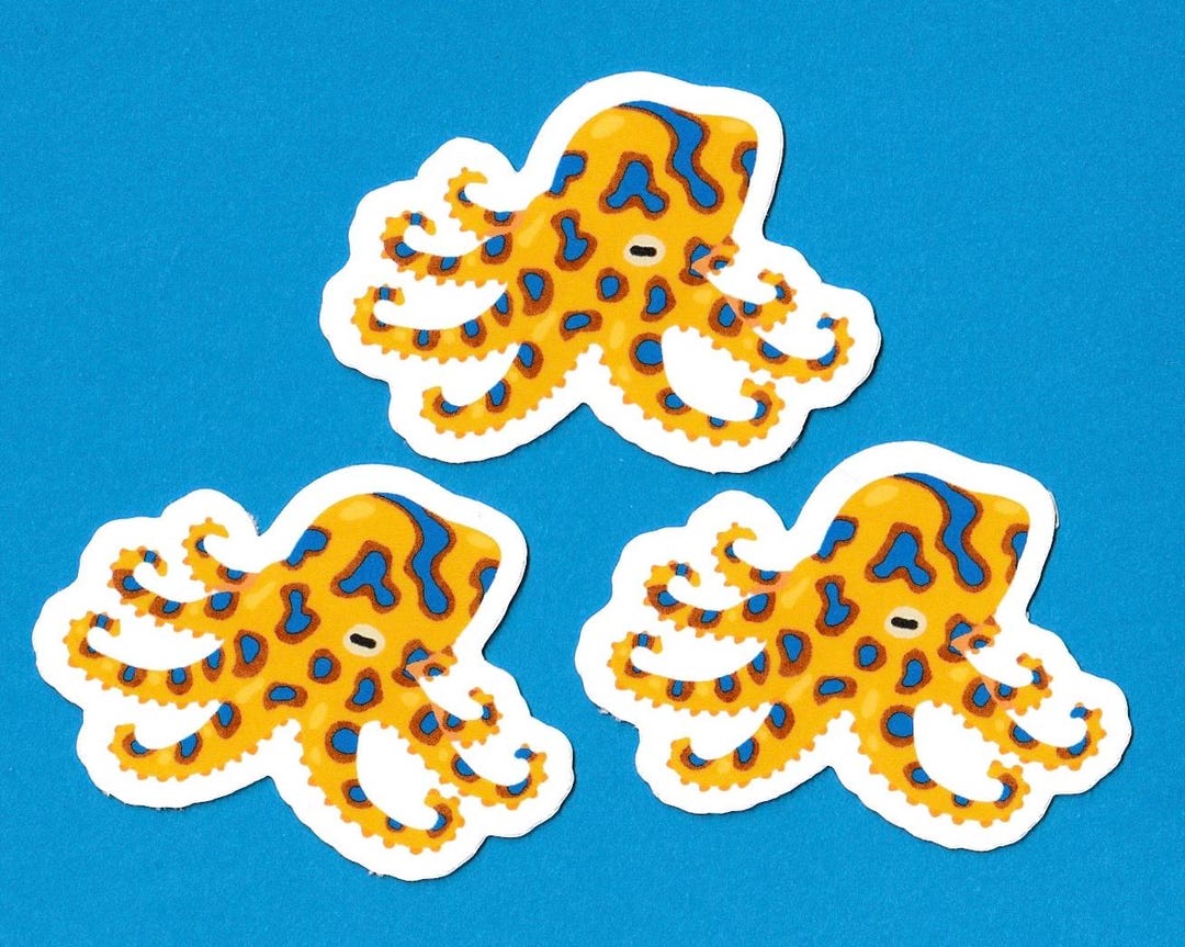 Octopus Sticker Vinyl Sticker Decal - Etsy