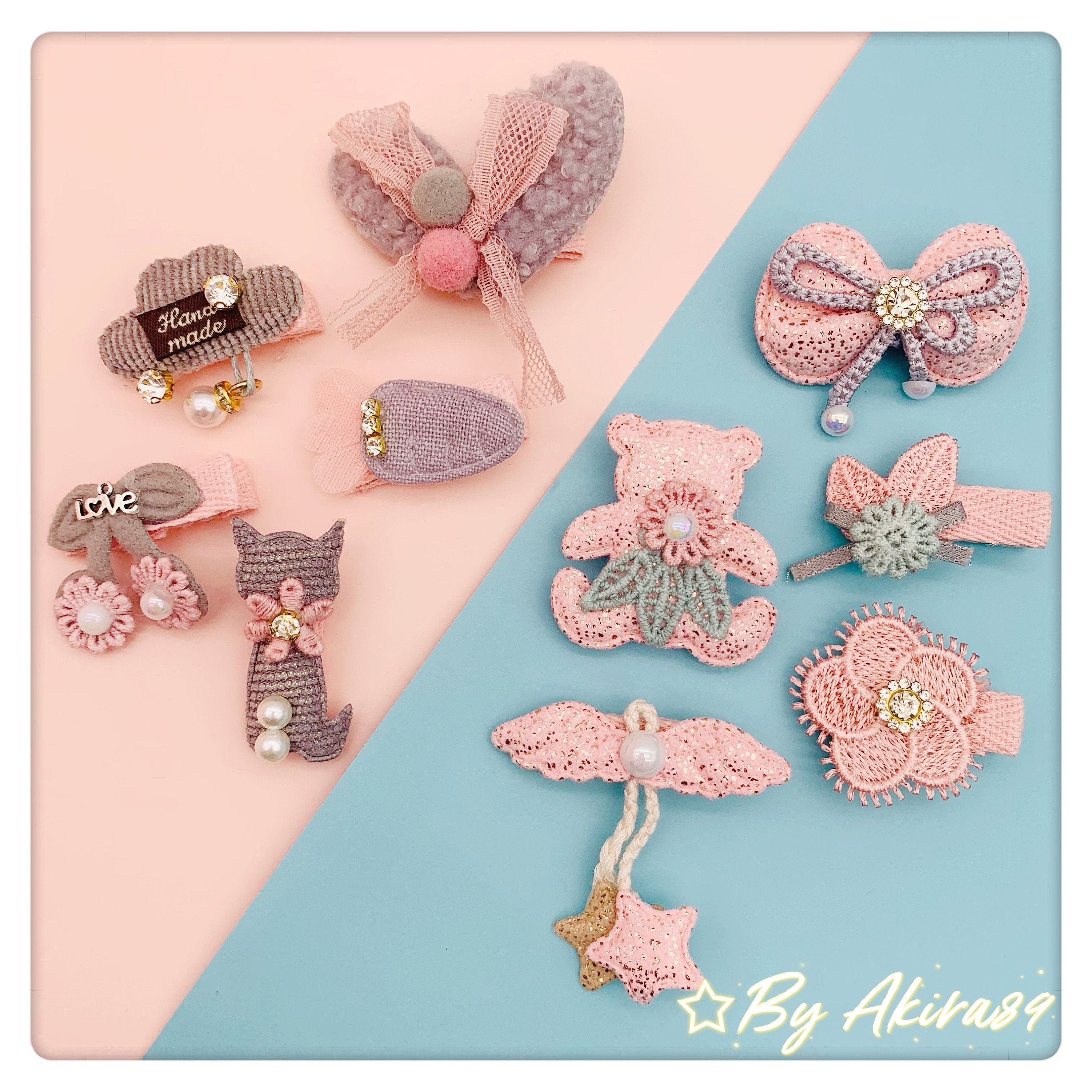 Cute Baby Hair Clips Set Handmade Baby Hair Clips Cute Etsy
