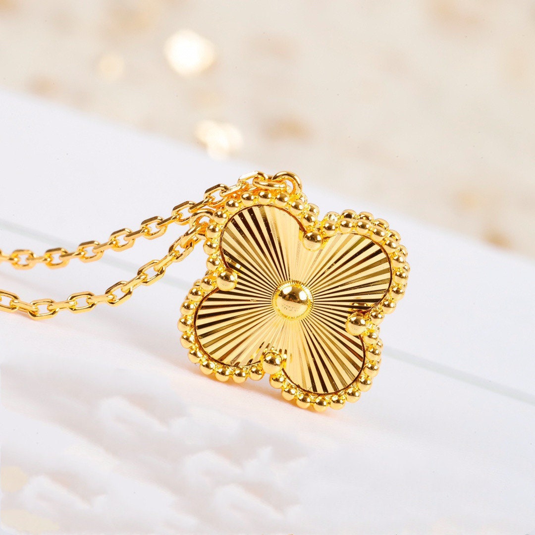 15mm clover necklace Four leaf clover jewelry 925 sterling  Etsy