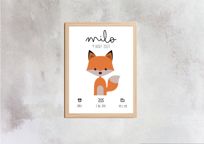 Affiche Naissance Renard