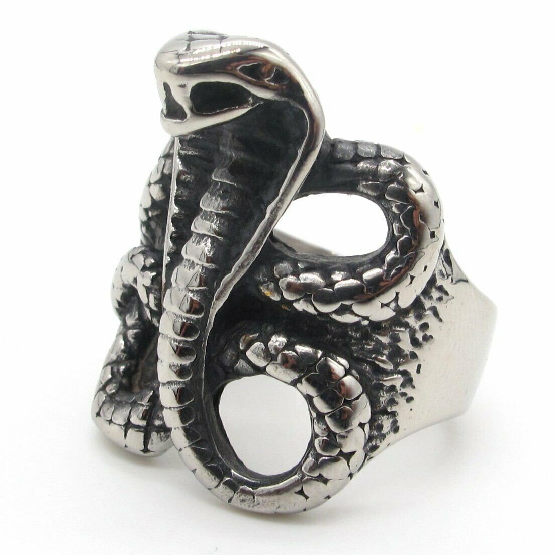 Solid Mens Cobra Snake Ring Hommes Femmes 316L Bijoux en acier Etsy