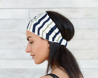 Twist Linen Headband For Girls, Solid Striped Color Soft Knot Headband for Womens, Lightweight Elastic Headband Turbans Neutral Headbands