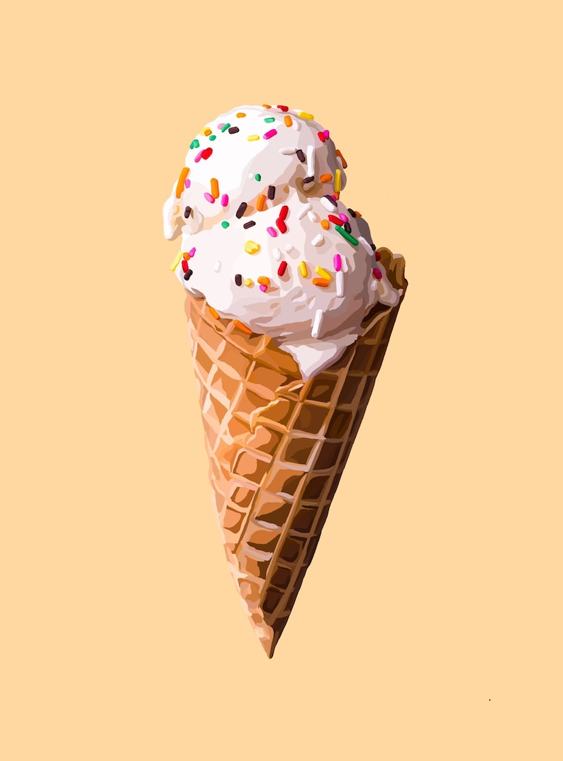 Ice Cream Cone Etsy