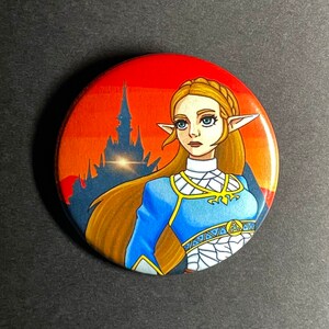 Legend of Zelda: Breath of the Wild- Zelda Pinback Button