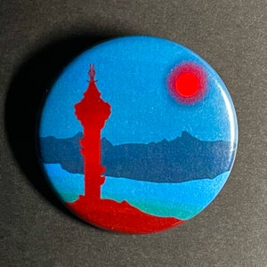 Legend of Zelda: Breath of the Wild- Blood Moon Sheikah Tower Pinback Button